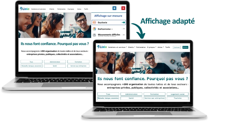 Adaptation dyslexie LISIO Web Engagé