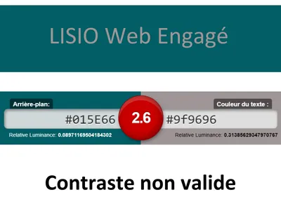 Contraste insuffisant entre le texte et la couleur d'arrière plan