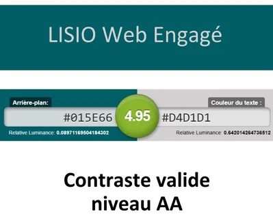 Contraste suffisant entre le texte et la couleur d'arrière plan