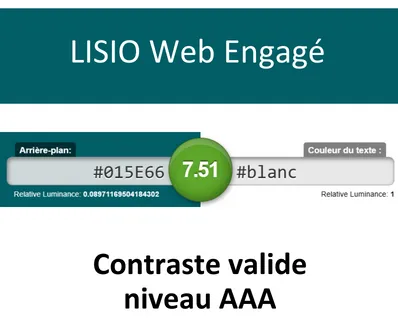 Contraste optimal entre le texte et la couleur d'arrière plan